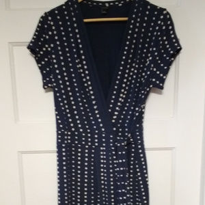 Ann Taylor polka dot wrap dress size 12